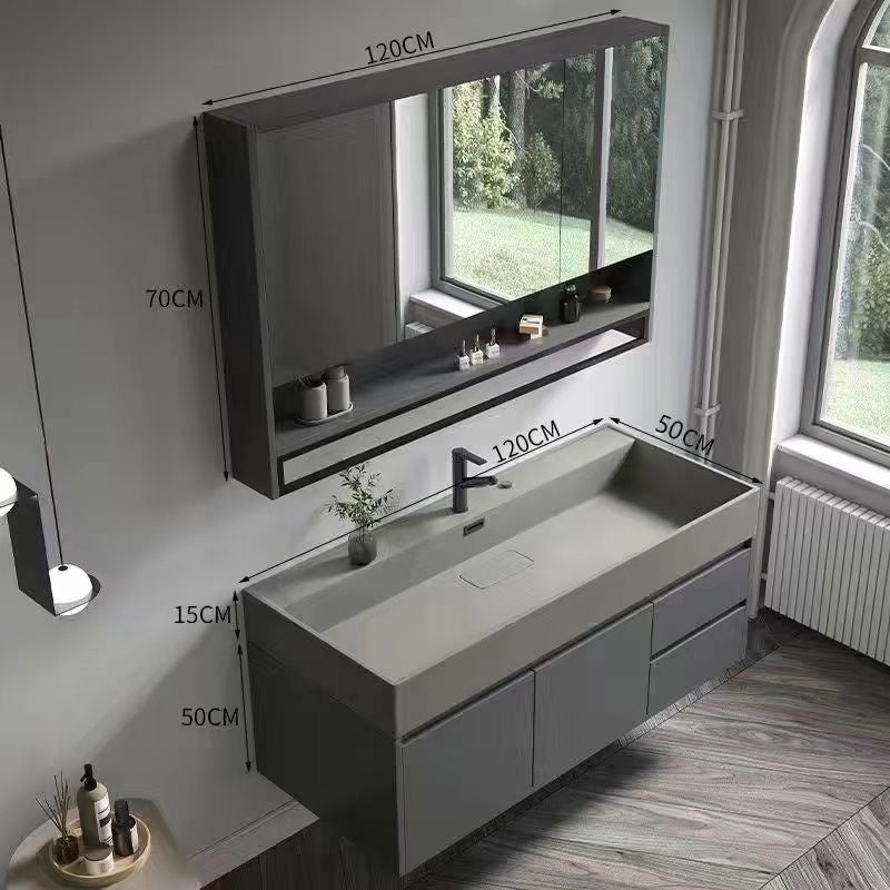 QW- Smart Mirror Real Wood Storage Bathroom Wash Cabinet