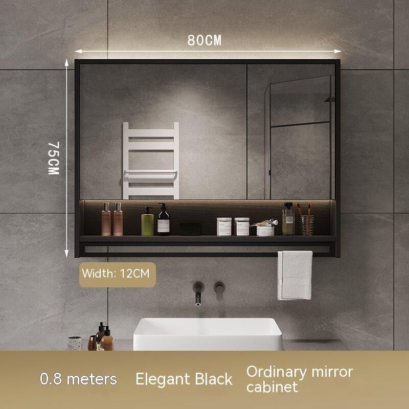 QW- Bilik Mandi Cermin Pintar Kabinet cermin di bilik mandi boleh menghilangkan habuk dan kabus dengan menghidupkan pemanas.