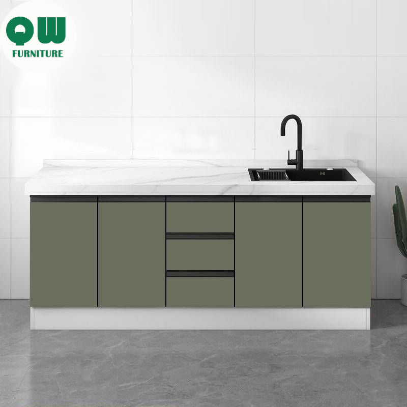 QW- Kabinet simpanan dapur, meja kerja dengan sinki