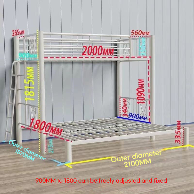 Katil Atas dan Bawah, Katil Karya Seni, Katil Dua Tingkat Rangka Besi untuk Rumah, Tarik Boleh Laras 1.8 Meter