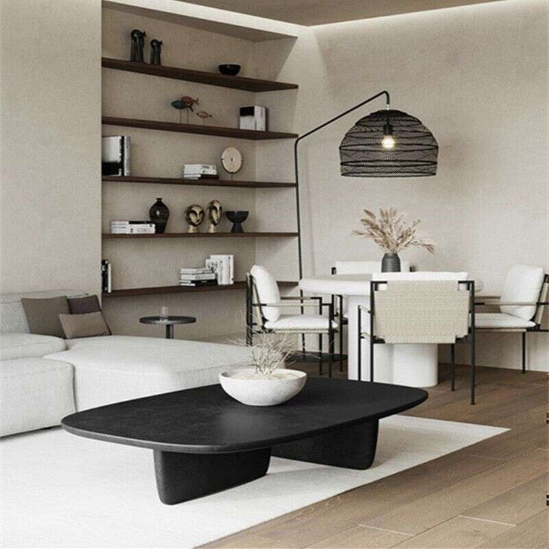 Solid wood tea living room coffee table, modern pine table