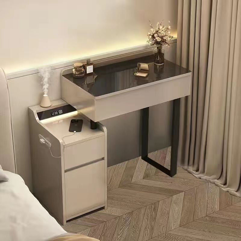 Modern Luxury Solid Wood Bedroom Dressing Table Multi-functional Storage Cabinet One Set