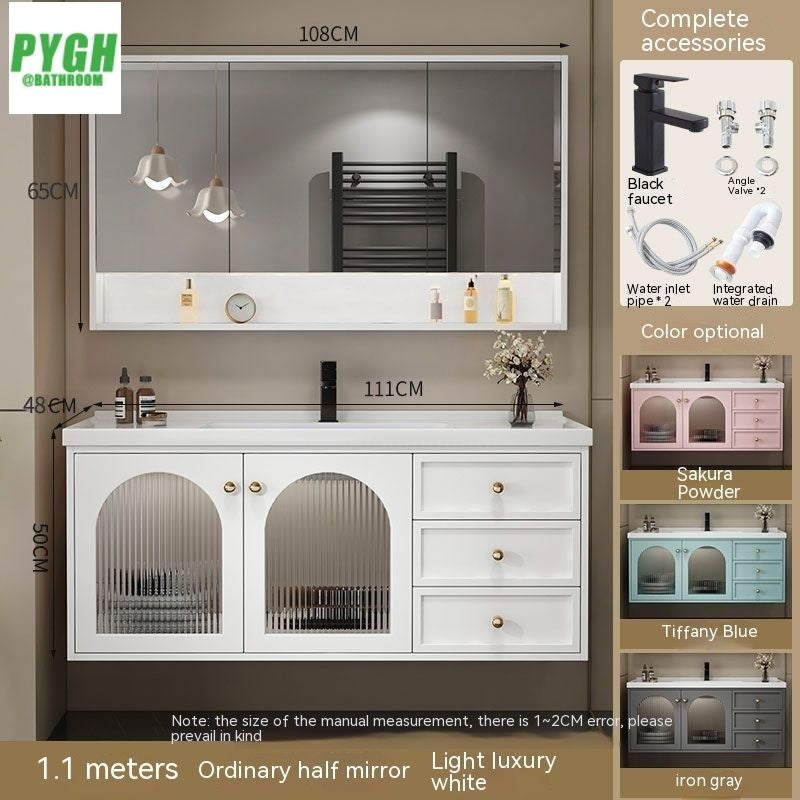 QW- Smart Mirror Real Wood Storage Bathroom Wash Cabinet