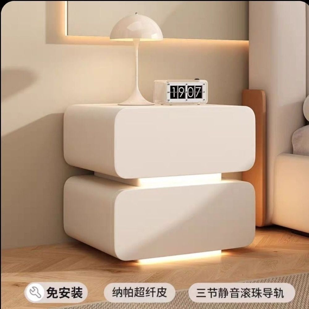 Table, Simple Modern Solid Wood Headboard Household Bed Storage Cabinet, Small Bedside Cabinet for Bedroom