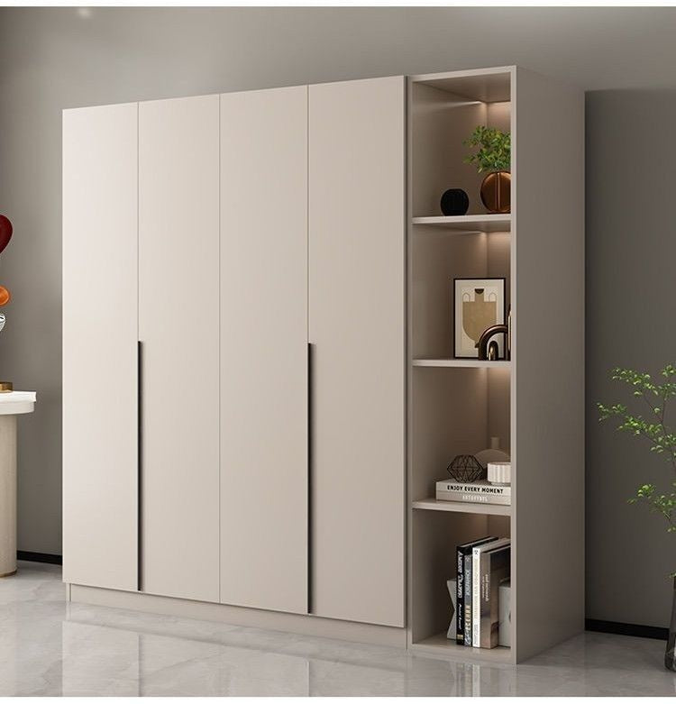 Italian Style Home Bedroom Wardrobe Cream Wind Simple Main Small Elegant Storage Cabinet Light