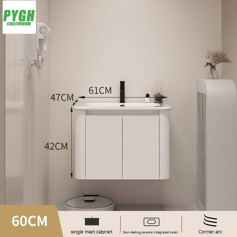 QW- Basin space aluminum integrated basin cabinet, bathroom mirror, storage cabinet
