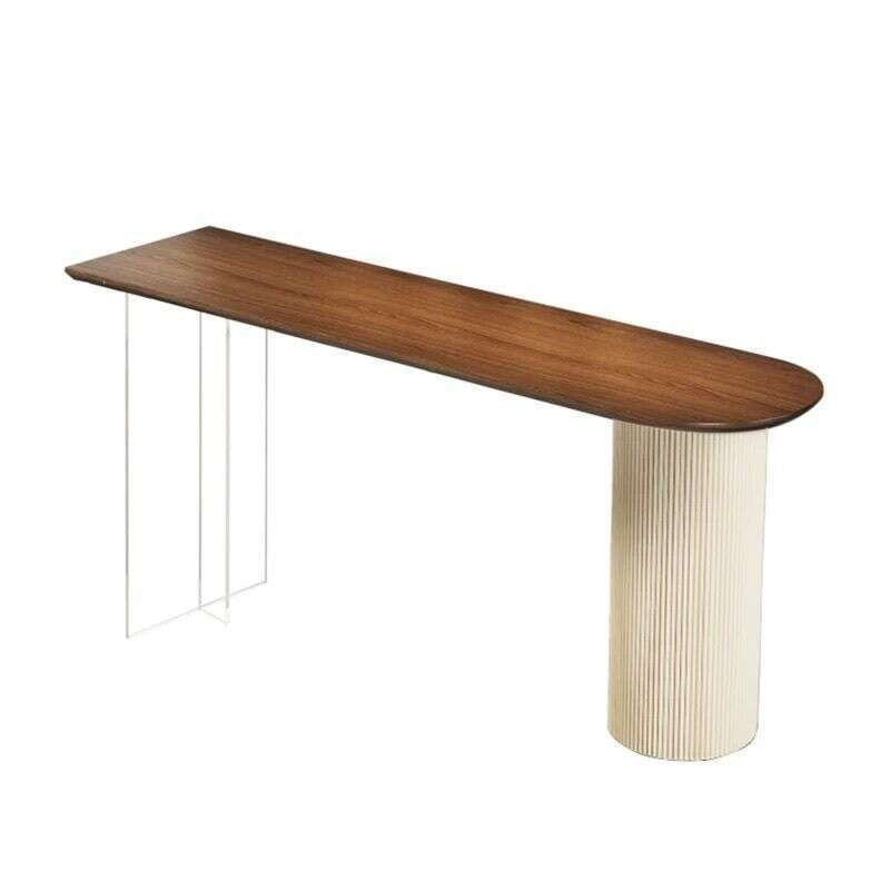 Akrilik Terapung dengan Kayu Semula Jadi Bergaya Minimalis Pepejal, Dipasang di Dinding dan Kerusi, Sofa Ruang Tamu, Partisi, Meja Bar Tinggi Kreatif