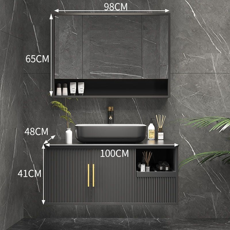 QW- Smart Bathroom, Mirror Bathroom Storage Cabinet, Basin Set