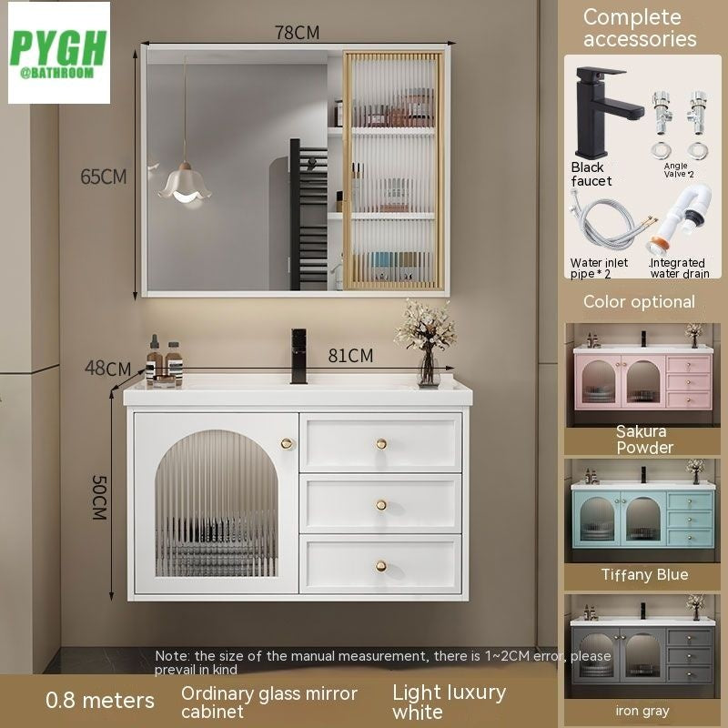 QW- Smart Mirror Real Wood Storage Bathroom Wash Cabinet