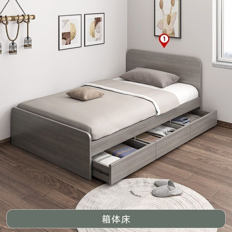 Single 1.2 meters 1 meter modern simple home economical storage children's mattress low bed