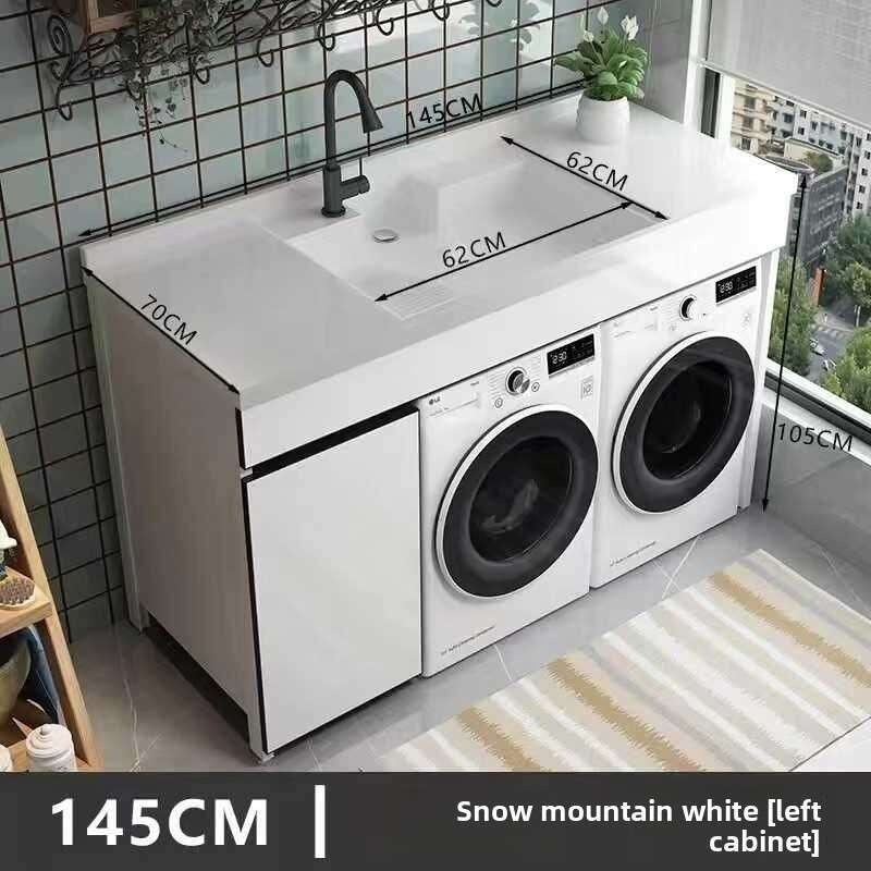 Set sinki bilik mandi aluminium QW- Kabinet simpanan bilik mandi 