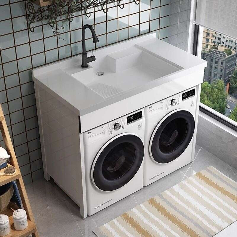 Set sinki bilik mandi aluminium QW- Kabinet simpanan bilik mandi 
