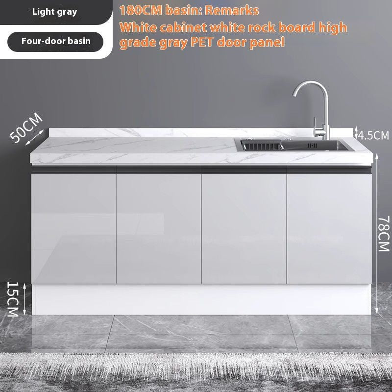 QW- Aluminum Alloy Kitchen Storage Cabinet with Free Sink