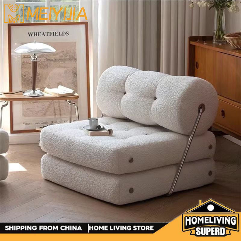 Ruang Tamu Fabrik Moden Ringkas Sofa Malas Katil Bujang Lipat Bilik Tidur Kecil
