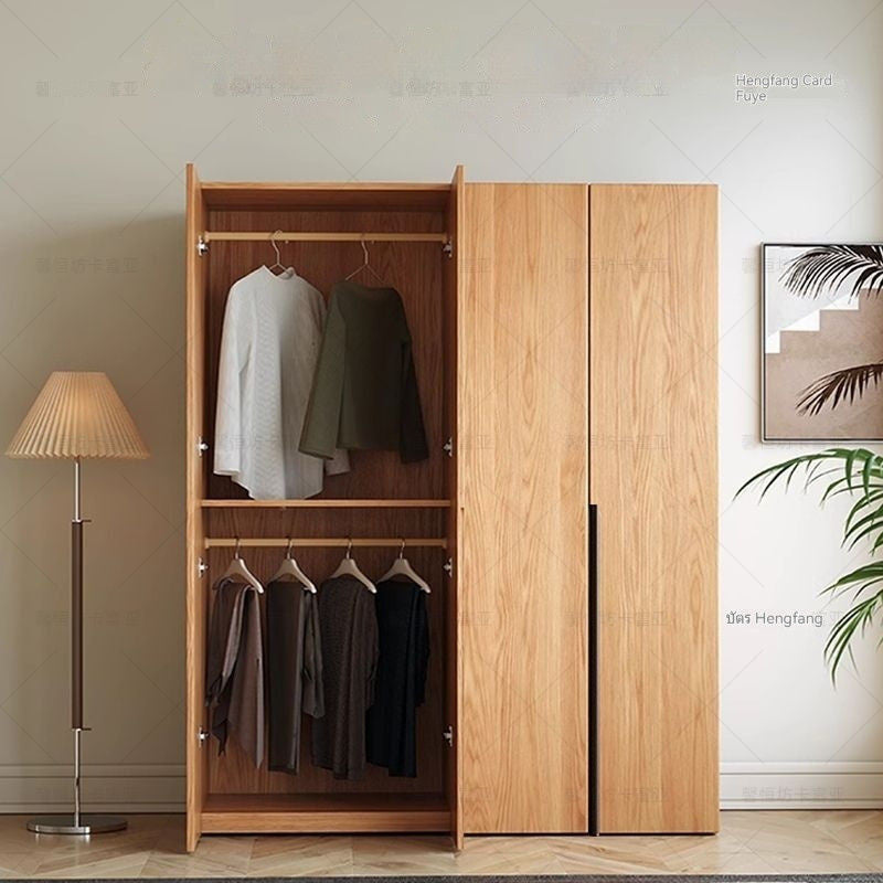 Home Bedroom Solid Wood Easy Assembly Small Wardrobe Children's Storage Cabinet