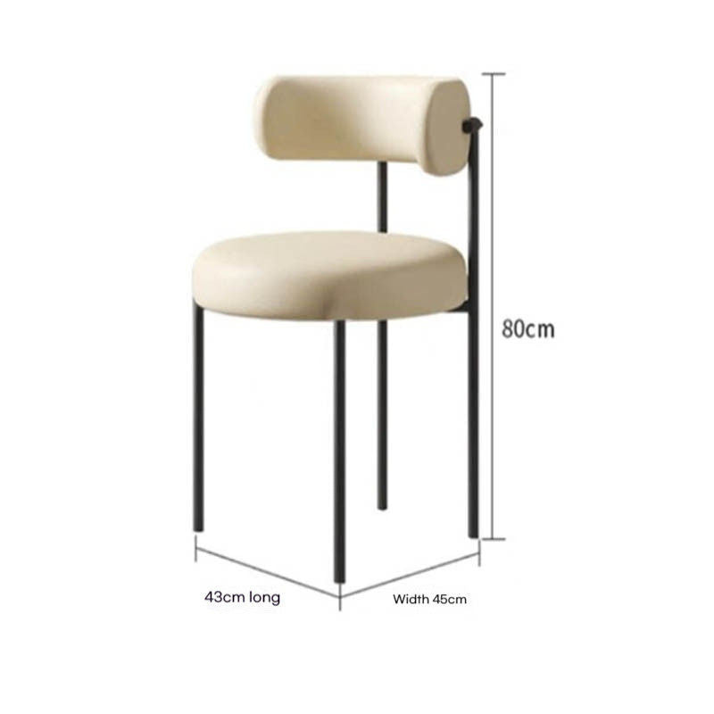 Meja Solek Ringkas Moden Light Premium Sense Kerusi Makan Restoran Fesyen
