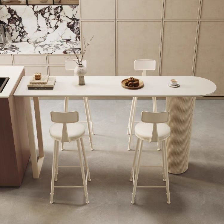 Bar light luxury stone table, living room, kitchen, partition edge, bar counter, balcony with wall, high foot table