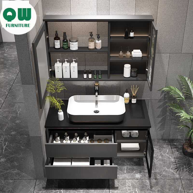 QW- Bathroom Set with Sink and Mirror, Smart Mirror Cabinet