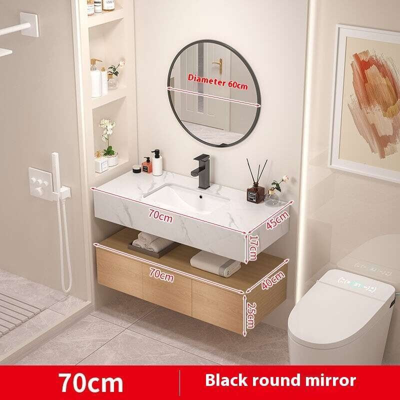 QW- Real wood storage cabinet smart mirror in the bathroom, bathroom sink