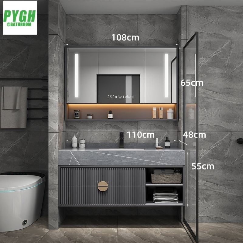 QW- Mirror Cabinet, Combo of Two Face Washing Sets, Bathroom Sink