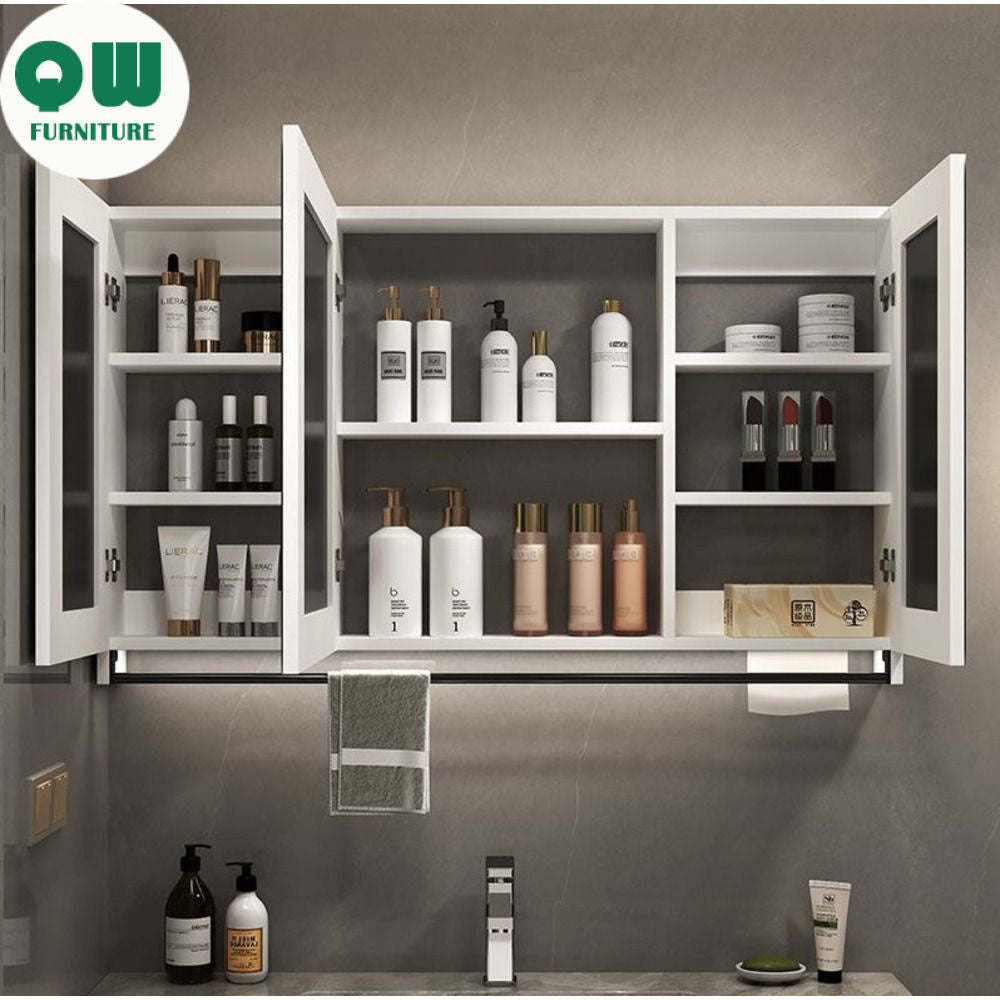 QW- Made of Real Wood Smart Mirror in the Bathroom Storage Cabinet