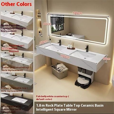 QW- Artificial Marble Sink Set, Smart Bathroom Mirror