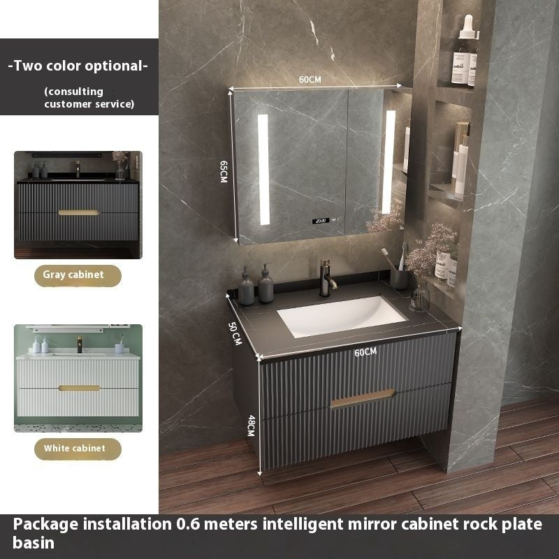 QW- Luxury Storage Smart Mirror Bathroom Cabinet Basin Set