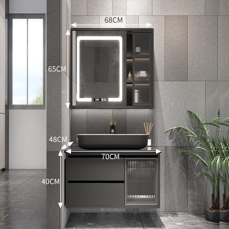 QW- Bathroom Set with Sink and Mirror, Smart Mirror Cabinet