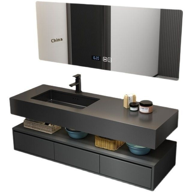 QW- Custom-made Premium Storage Cabinet Sink Set Smart Mirror Bathroom