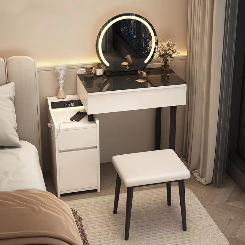 Modern Luxury Solid Wood Bedroom Dressing Table Multi-functional Storage Cabinet One Set