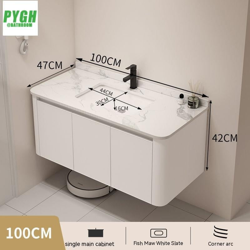 QW- Basin space aluminum integrated basin cabinet, bathroom mirror, storage cabinet
