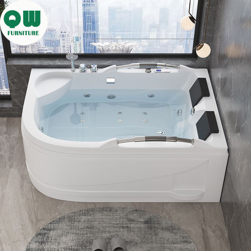 QW- Double Acrylic Heated Temperature Massage Bathtub