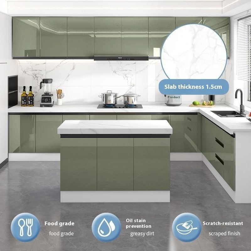 QW- Kabinet simpanan dapur, meja kerja dengan sinki