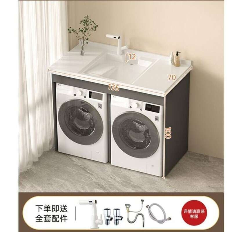 Set sinki bilik mandi aluminium QW- Kabinet simpanan bilik mandi Penyesuaian diterima 