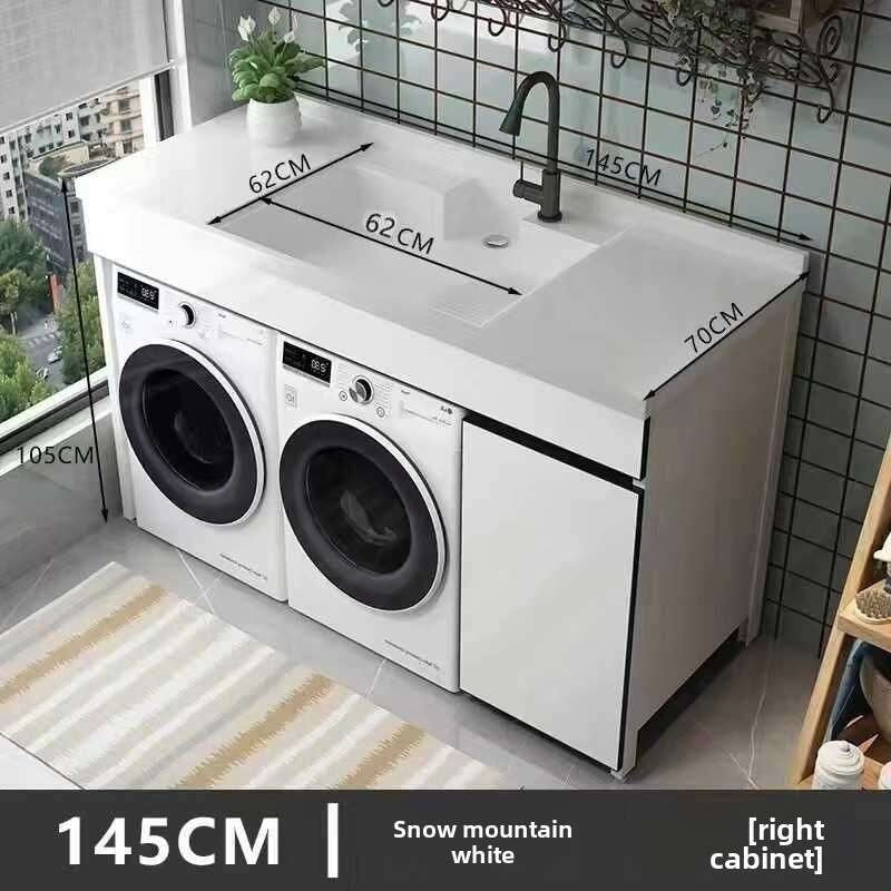 Set sinki bilik mandi aluminium QW- Kabinet simpanan bilik mandi 