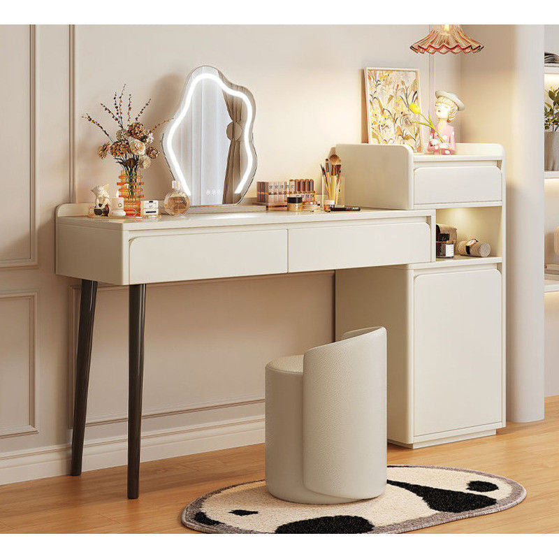 Bedroom Cream Wind Premium Makeup Cabinet Foldable Dressing Table