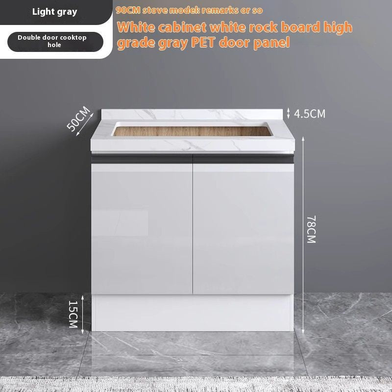 QW- Aluminum Alloy Kitchen Storage Cabinet with Free Sink