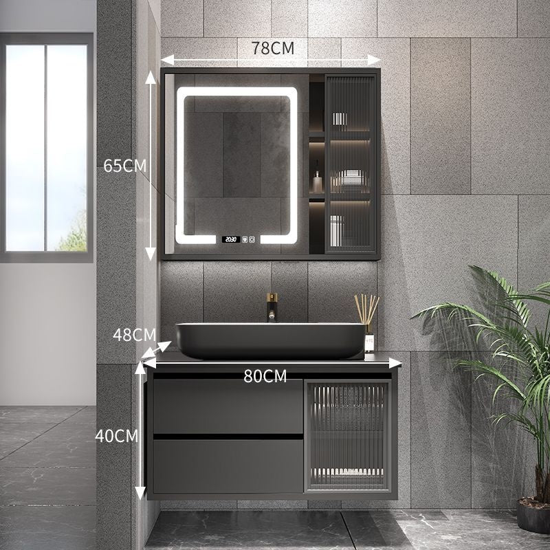 QW- Bathroom Set with Sink and Mirror, Smart Mirror Cabinet