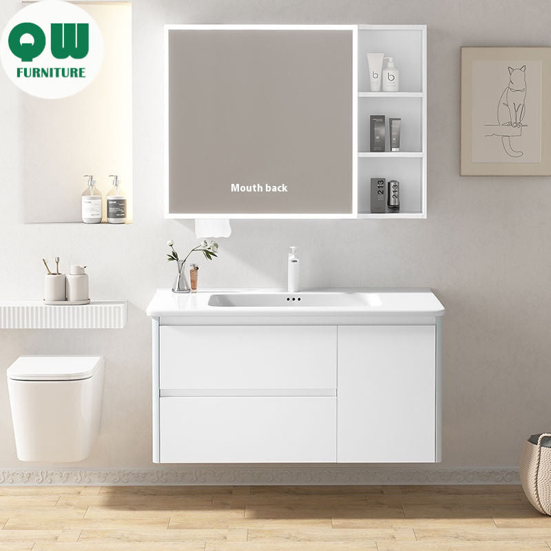Set Kabinet Pintar Logam Aluminium QW- dengan Singki Bilik Mandi 