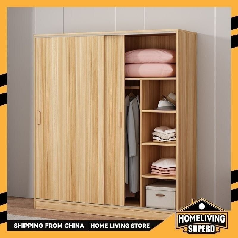 Pintu Gelongsor Mudah Pemasangan Bilik Tidur Rumah Almari Kecil Ekonomi untuk Kanak-kanak