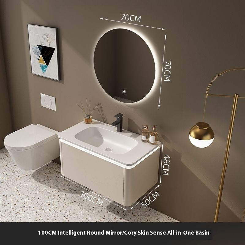QW- Cream Style Storage Smart Mirror Cabinet in the Bathroom