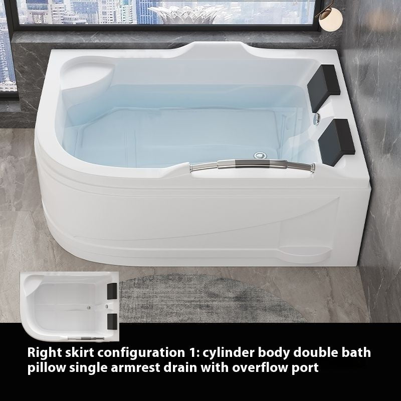 QW- Double Acrylic Heated Temperature Massage Bathtub