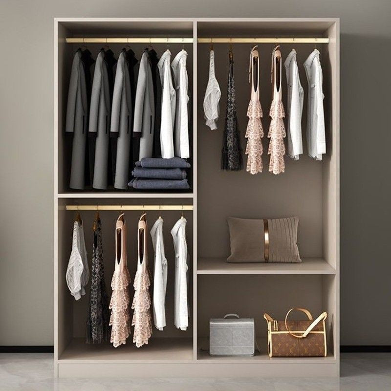 Italian Style Home Bedroom Wardrobe Cream Wind Simple Main Small Elegant Storage Cabinet Light