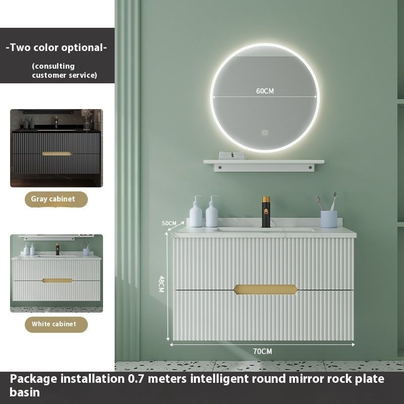 QW- Smart Bathroom, Mirror Bathroom Storage Cabinet, Basin Set