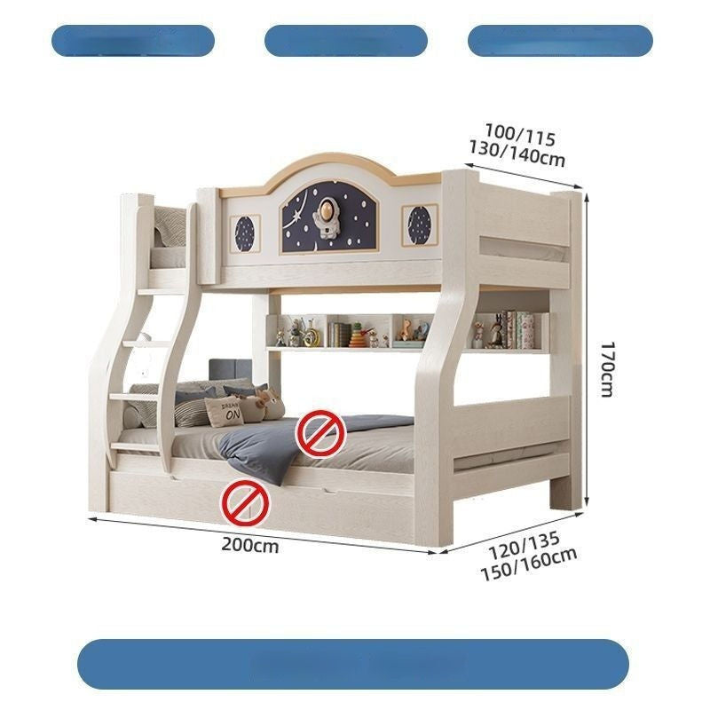 Two-story bunk high-low wooden children's small bed, solid wood, many sizes