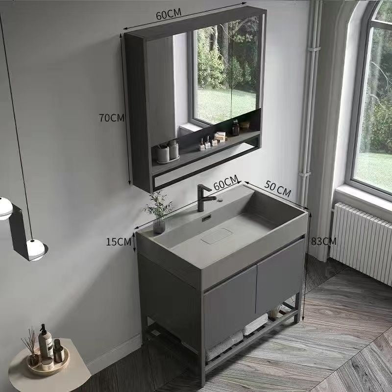 QW- Smart Mirror Real Wood Storage Bathroom Wash Cabinet