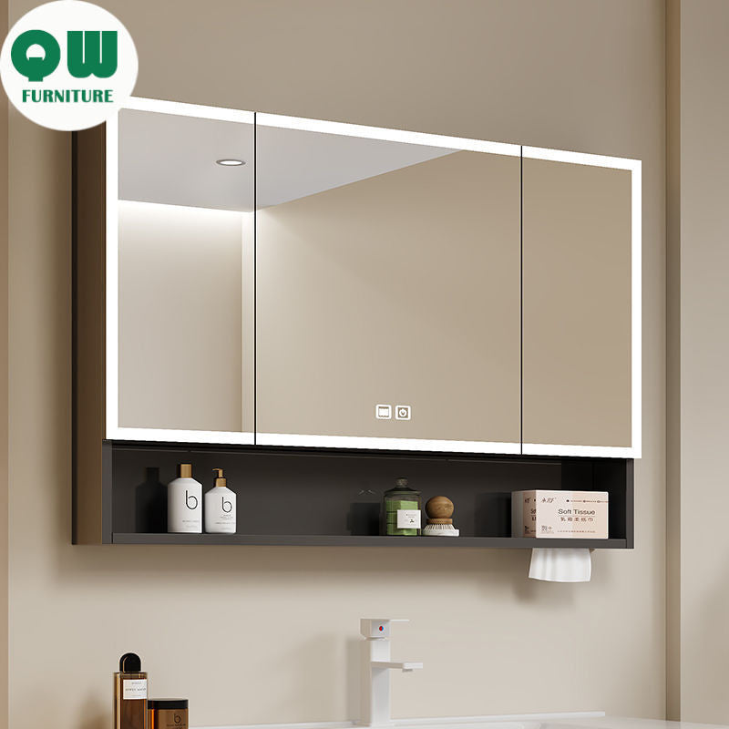 Kabinet Bilik Mandi Aloi Aluminium QW- Cermin Pintar 