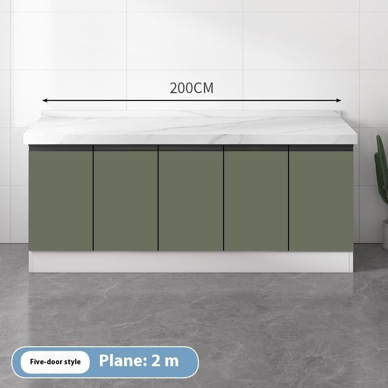 QW- Kabinet simpanan dapur, meja kerja dengan sinki