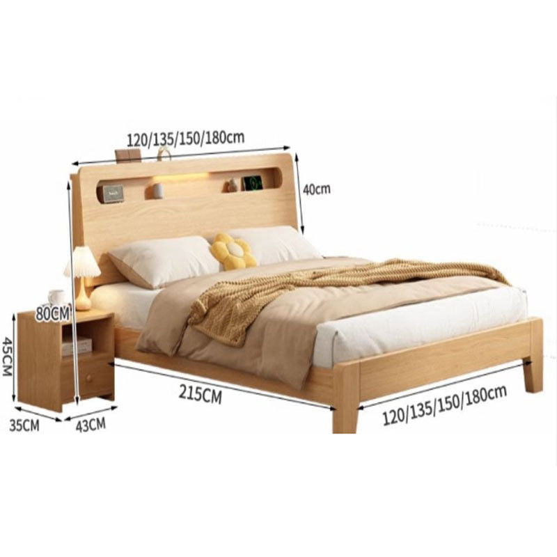 Drawer Storage Solid Wood 1.8 Meter Modern Simple Double Bedroom 1.2m1.5 Single Bed Frame