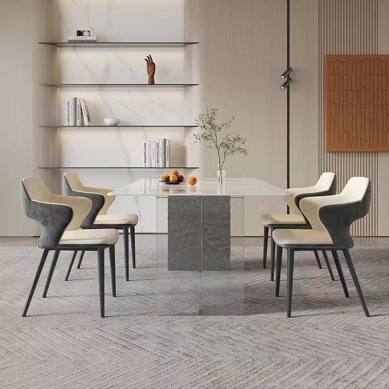 Floating Granite Dining Table/Bar Island with Acrylic and Stainless Steel Base, Water Wave Pattern